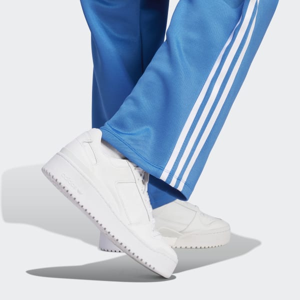 Adidas Blue Baggy Fit Mesh Lined Track Pants Size L Unisex 