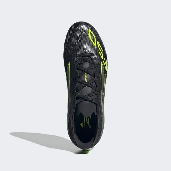 Negro Bota de fútbol F50 Elite césped natural seco (niño)