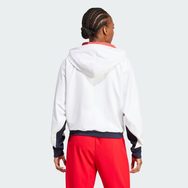 Bialy Bluza dresowa Poland adidas Z.N.E. Podium Full-Zip