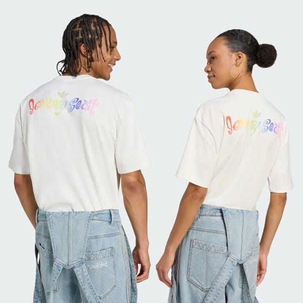 bílá Grafické tričko adidas x Jeremy Scott