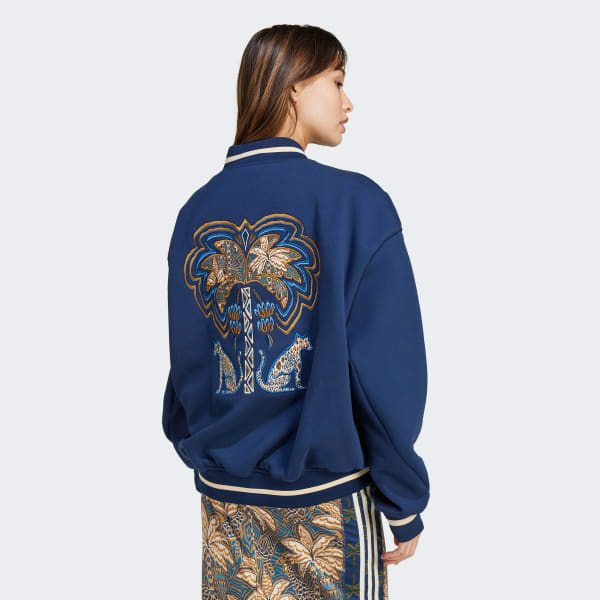 modrá adidas x FARM Rio Collegiate Jacket