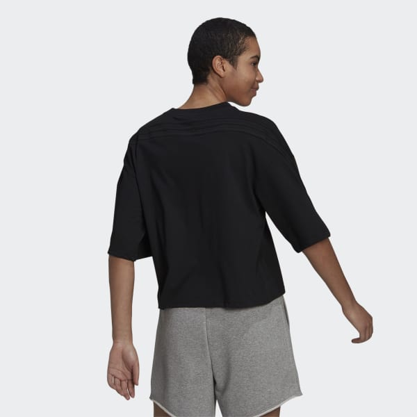 Black adidas Sportswear Future Icons 3-Stripes Tee EKT16