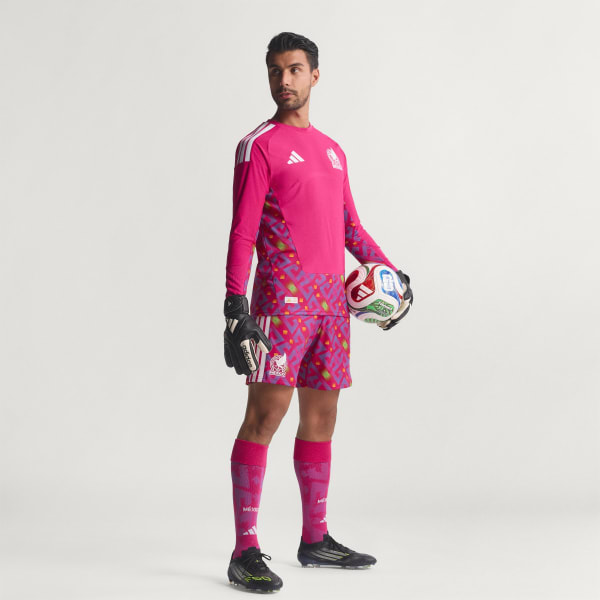 Rosa Jersey local de manga larga de portero versión jugador México 26