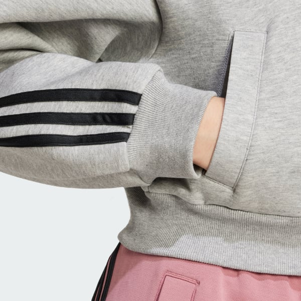 adidas Future Icons 3 Stripes Bomber Jacket Grey adidas Thailand