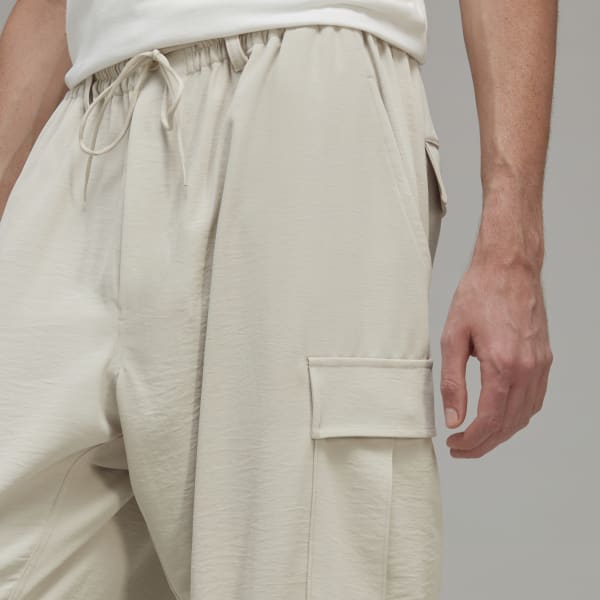 Beige Y-3 Classic Sport Uniform Cuffed Cargo Pants QY442