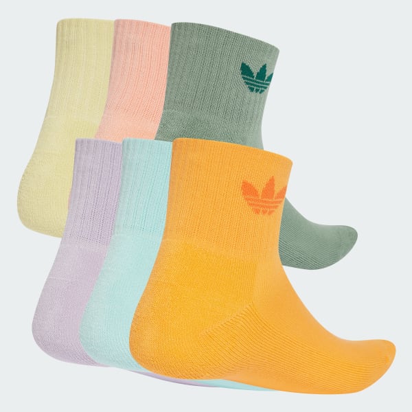 Verde Medias Tobilleras Mid 6 Pares