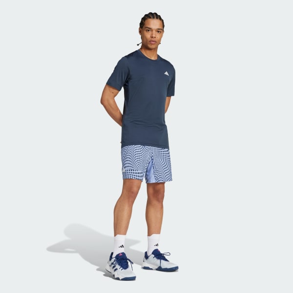 Blue Club Graphic Tennis Shorts