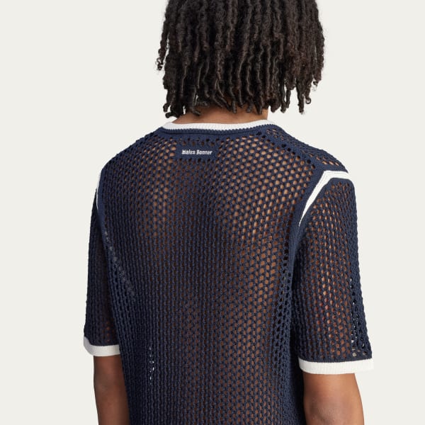 Tシャツ・カットソー adidas TOP (KA7052 NTNAVY) adidas Wales Bonner Knit Tee - Blue | Free Shipping with