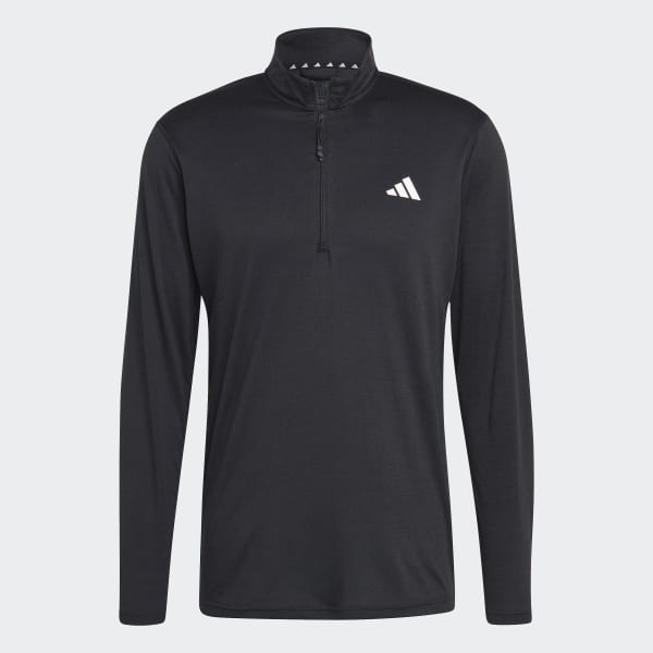 Maglia Train Essentials Seasonal Training 1 4 Zip Long Sleeve Nero adidas adidas Italia