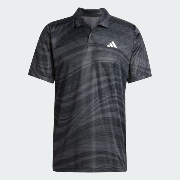 Đen Áo Polo Graphic Tennis Climacool Club