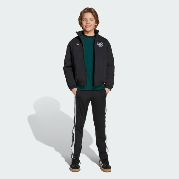 Black Woven Padded Jacket Kids