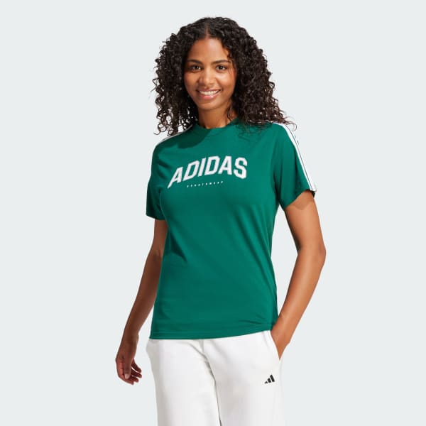 Verde Camiseta Lounge Soft-Side Graphic