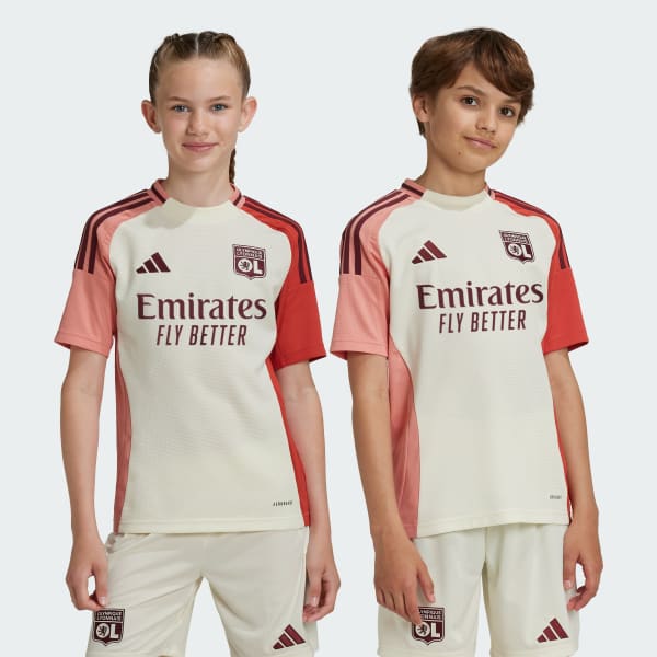 Branco Camisola do Terceiro Equipamento 24/25 do Olympique Lyonnais – Criança