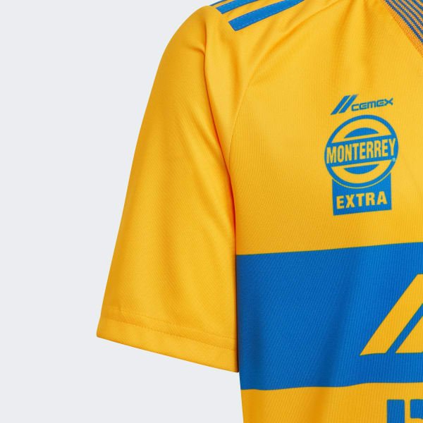 Amarillo Jersey Uniforme Titular Tigres UANL 23/24 Niños