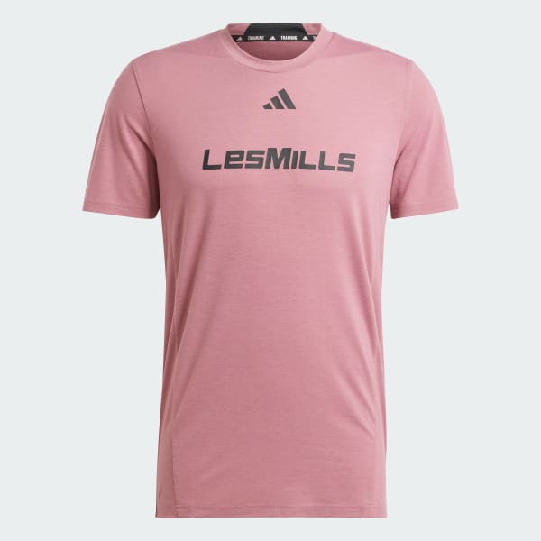 สีชมพู เสื้อยืดพิมพ์ลาย Les Mills