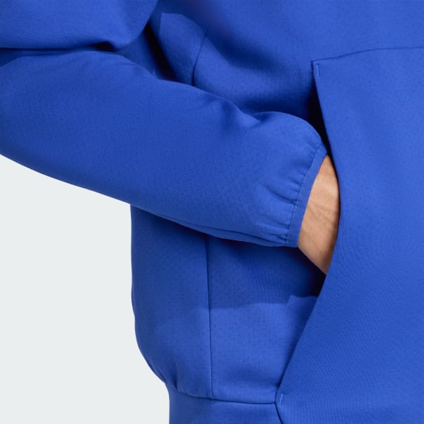 adidas Z.N.E. Full-Zip Hooded Track Jacket - Blue | Free Shipping