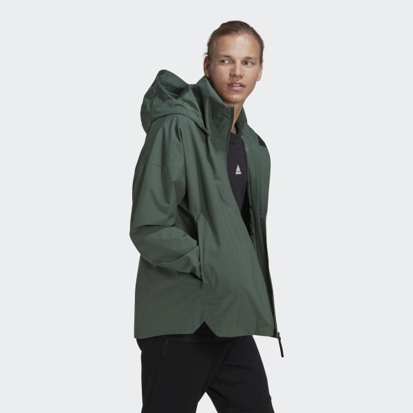 adidas Traveer RAIN.RDY Jacket (Gender Neutral) - Green | adidas UK