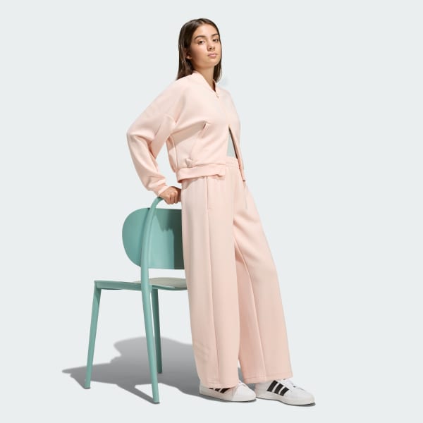 Pink FUTURE ICONS 3 STRIPES WIDE LEG PANTS