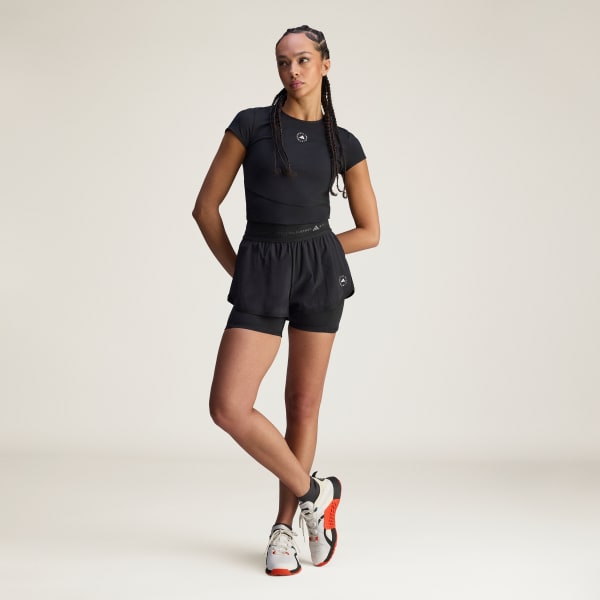 Black adidas By Stella McCartney 트레이닝 티