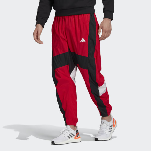 red adidas wind pants