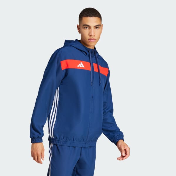 blauw Tiro 25 Essentials Geweven Hoodie