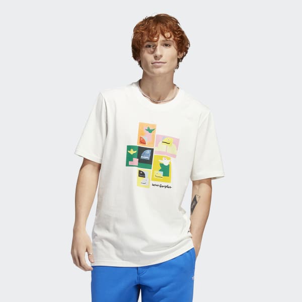 Branco T-shirt Pintada Shmoofoil IE629