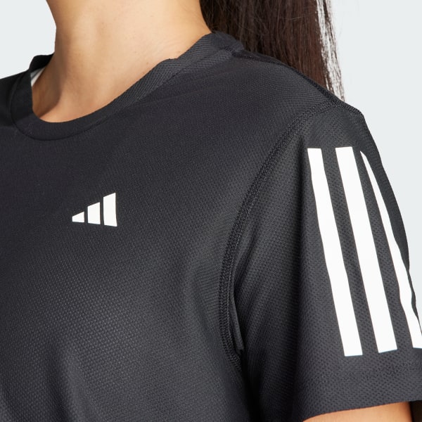 adidas Own The Run Tee - Black | Free Shipping with adiClub