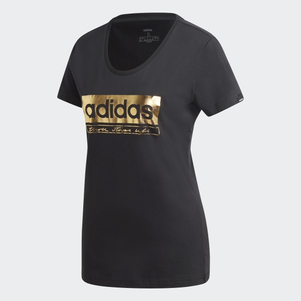 adidas Foil Graphic Tee - Black | adidas US