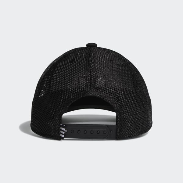 black adidas trucker hat
