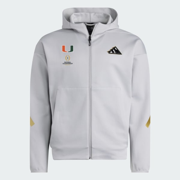 adidas Miami Hurricanes Mens ZNE Hoody - Grey | Free Shipping with