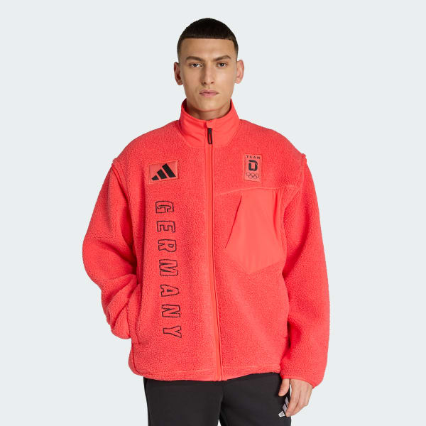 Rot Team D Xploric hochflorige Fleece-Jacke