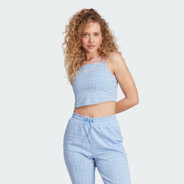 Azul Esqueleto adidas Estilo Corsé Estampado