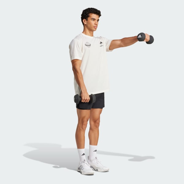 ホワイト Les Mills チームグラフィック 半袖Tシャツ