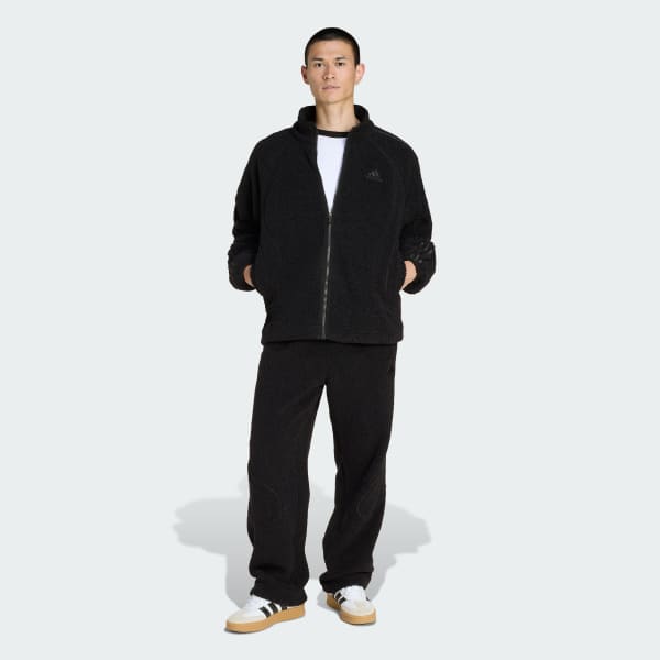 Nero BORG FLEECE GIACCA TRACKTOP TEAMGEIST