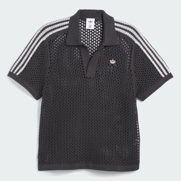 Grey CLOT Crochet Polo