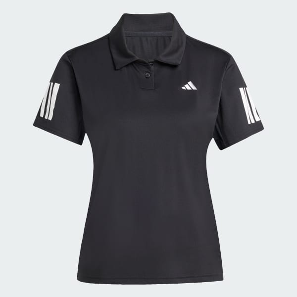 Black Club Tennis Climacool 3-Stripes Polo Shirt