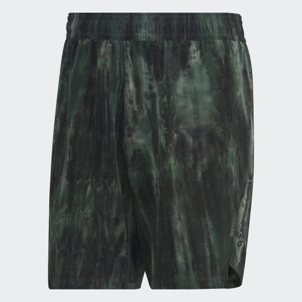 Green Workout Spray Dye Shorts DO559