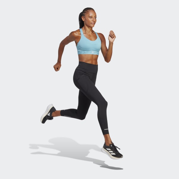 adidas FastImpact Luxe Run High-Support Bra - Blue | Women's Training ...