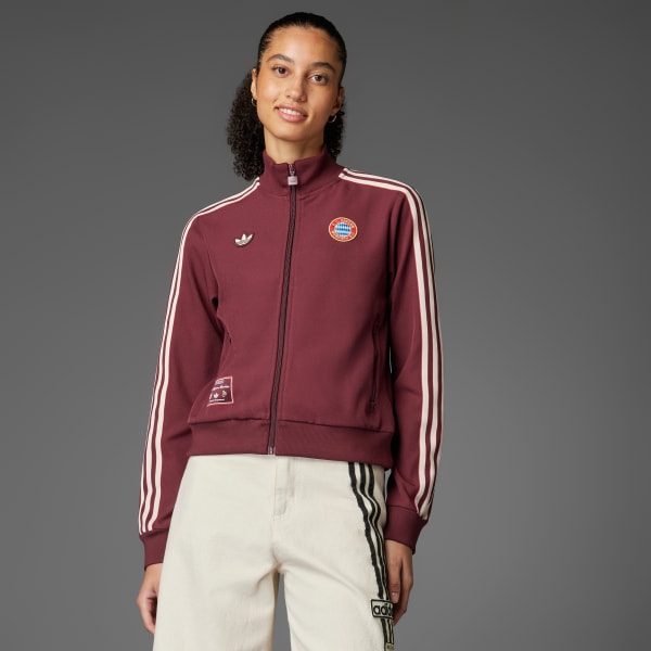 Burgundy FC Bayern Terrace Icons Track Top