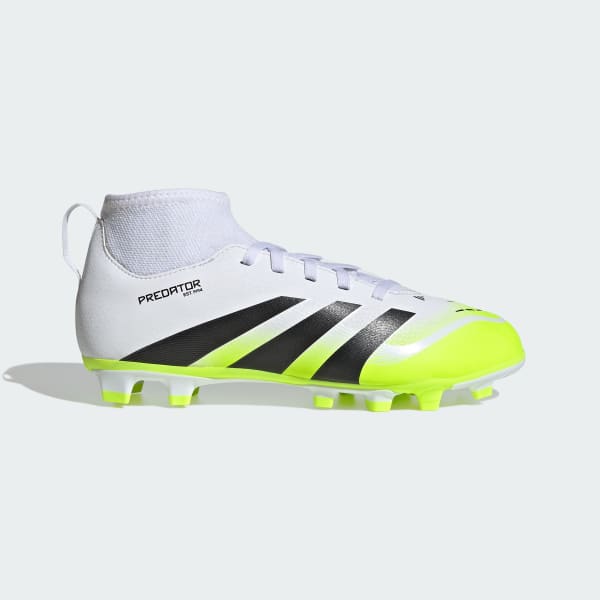 Blanco Zapatos de fútbol PREDATOR CLUB con calcetín Terreno Firme/Multiterreno para Niños