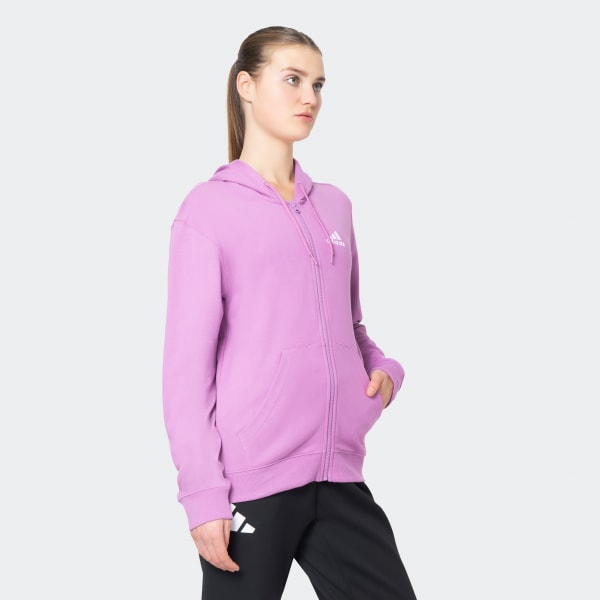 Purple LINEAR FULL-ZIP FRENCH TERRY HOODIE