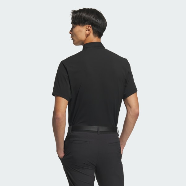 Hitam Kaus Polo Lengan Pendek Autentik