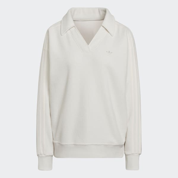 Hvid Premium V-Neck Terry Loop sweatshirt NEM93