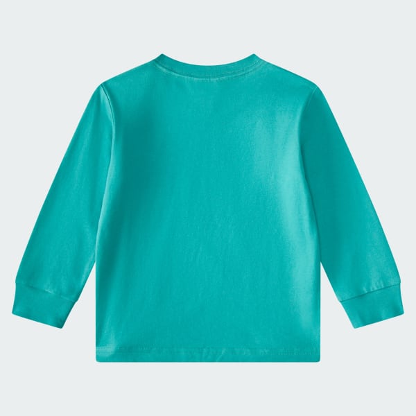 Green 2-Piece Long Sleeve Graphic Cotton Tee & Jogger Set

