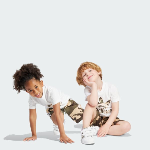 ★LMC★カモプリントTシャツ & スウェットショーツ セットアップ 楽天市場】【KIDS アディダスオリジナルス】カモ ショーツ＆T