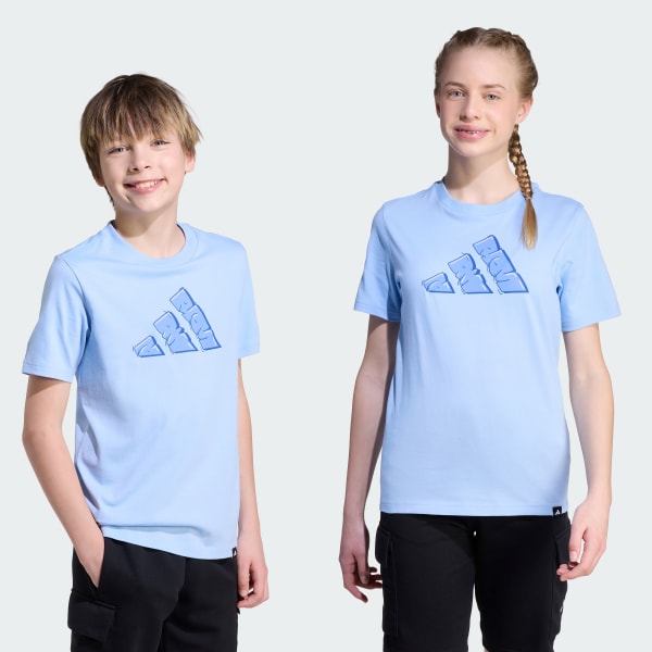 Mau-xanh-da-troi Áo Thun Graphic Graffiti Cho Bé