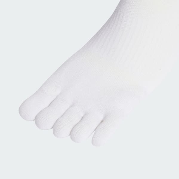 ホワイト サッカー 5本指 グリップソックス 1足組