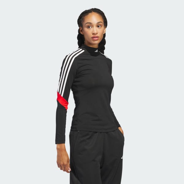 Black adidas x Jay3lle Long Sleeve Mock Tee