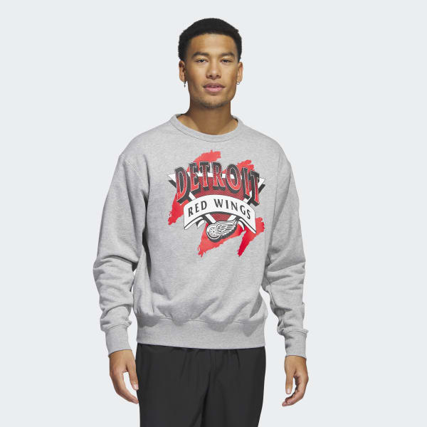 Detroit Red Wings Antigua Team Reward Crossover Neckline Pullover Sweatshirt  - Heathered Gray