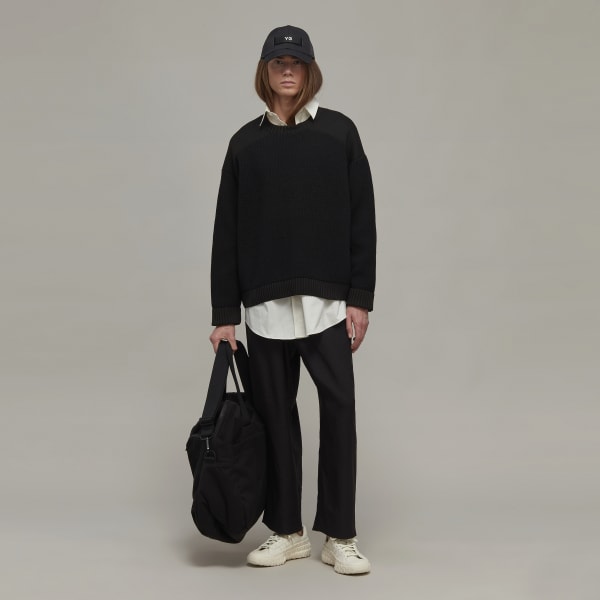 Nero Y-3 Sport Uniform Straight-Leg 3-Stripes Pants